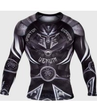 Рашгард Venum Gladiator 3.0 с длинным рукавом, чёрно-белый