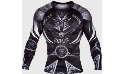 Marškinėliai Venum Gladiator 3.0 Rashguard ilgomis rankovėmis, juodi/balti