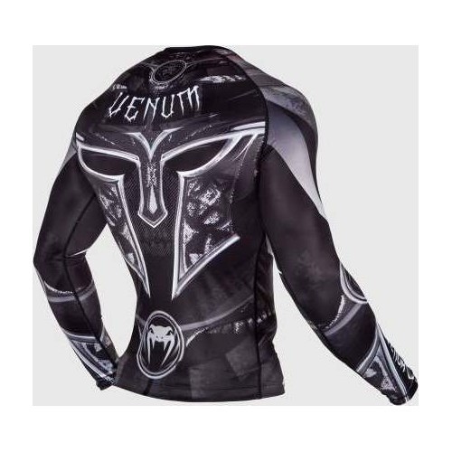 Marškinėliai Venum Gladiator 3.0 Rashguard ilgomis rankovėmis, juodi/balti