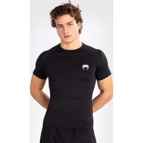 Venum Contender vyriškas trumparankovis marškinėlis-rashguard, juodas/baltas