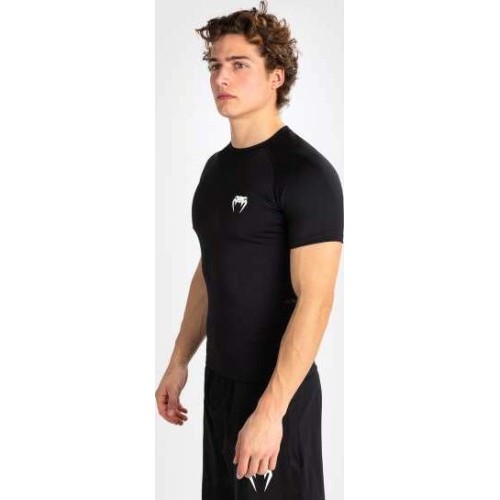 Venum Contender vyriškas trumparankovis marškinėlis-rashguard, juodas/baltas