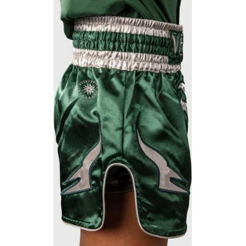 Venum Inferno Muay Thai šortai – žalia/balta