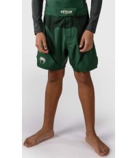 Venum Attack vaikiški kovos šortai – Forest Green/Off White