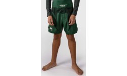 Детские шорты для единоборств Venum Attack – Forest Green/Off White