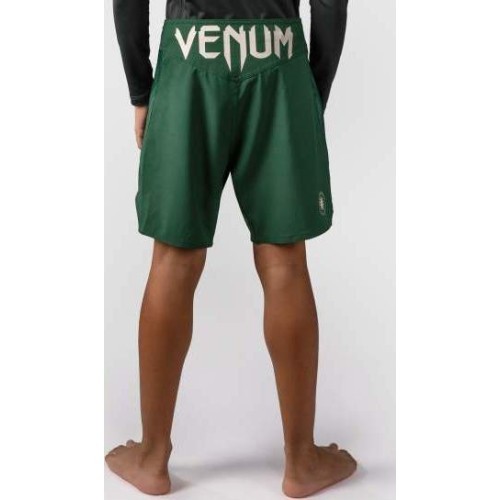 Детские шорты для единоборств Venum Attack – Forest Green/Off White