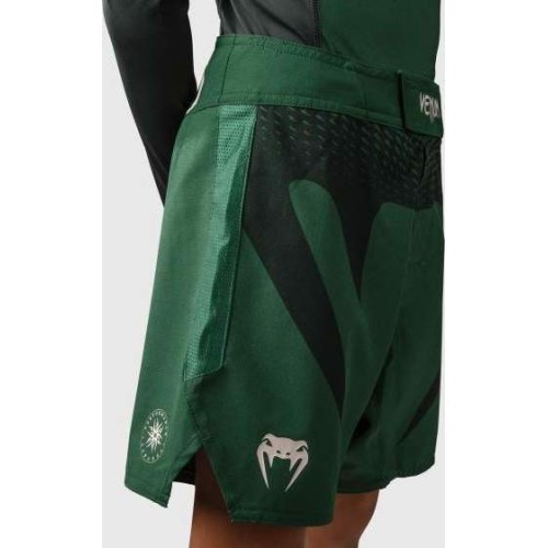 Venum Attack Kids Fightshorts - Forest Green/ Off White