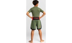 Venum Classic Kids Boxing Shorts - Army Green/Orange