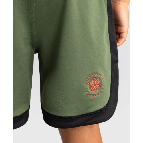 Venum Classic vaikiški bokso šortai, chaki žalia / oranžinė