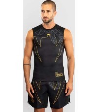 Venum Serpenti Sleeveless Rashguard - Black/Silver/Gold