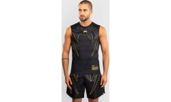 Venum Serpenti Sleeveless Rashguard - Black/Silver/Gold