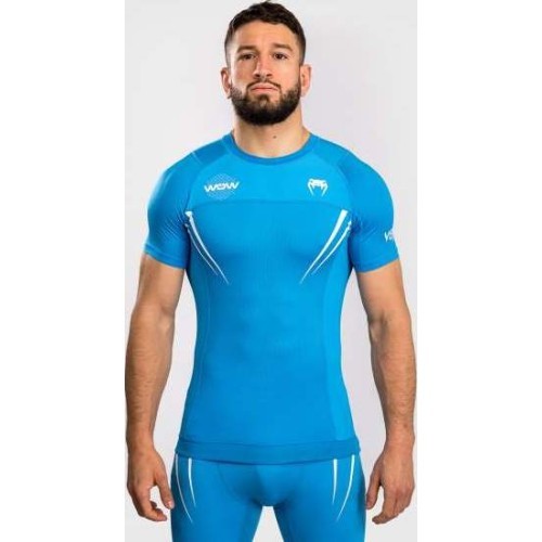 Рашгард Venum x WOW FC с коротким рукавом – Pacific Blue