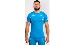 Venum x WOW FC trumpomis rankovėmis marškinėliai Rashguard – Pacific Blue