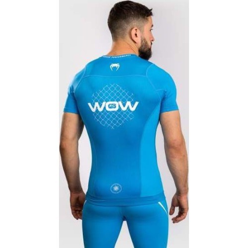 Рашгард Venum x WOW FC с коротким рукавом – Pacific Blue