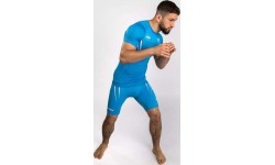 Рашгард Venum x WOW FC с коротким рукавом – Pacific Blue