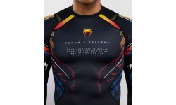 Venum x TEKKEN 8 ilgarankoviai rashguard marškinėliai Yoshimitsu, juodi/oranžiniai