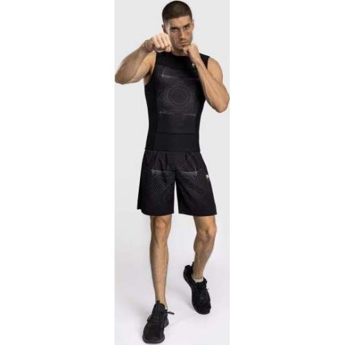 Venum G-Fit Air Men's Sleeveless Rashguard - Deep Black/Desert Sand
