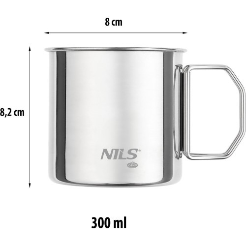 Nerūdijančio plieno puodelių rinkinys Nils Camp NC1762