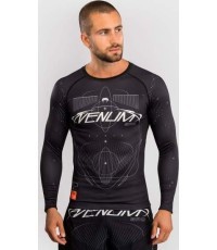 Venum Eclipse Long Sleeve Rashguard - Black/Ivory