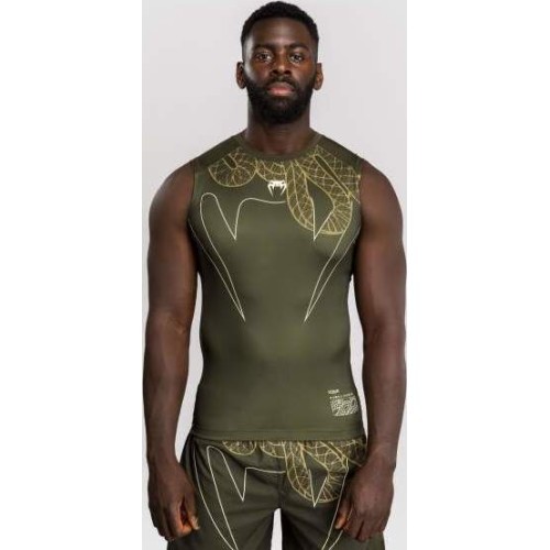 Venum Serpenti Sleeveless Rashguard - Khaki/Bronze/Ivory
