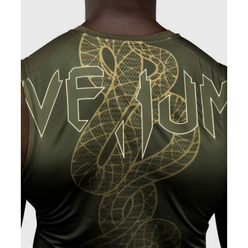 Рашгард без рукавов Venum Serpenti, хаки/бронза/слоновая кость