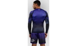 Venum x TEKKEN 8 ilgomis rankovėmis marškinėliai Rashguard - Kazuya - juoda/violetinė