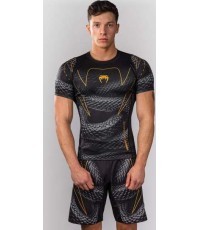 Рашгард Venum Matupa с коротким рукавом – Black/Grey/Gold