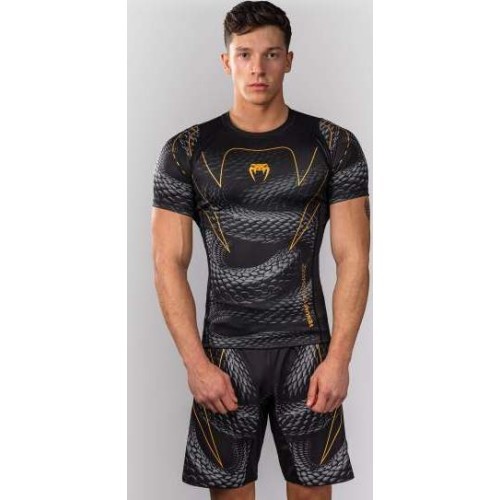 Venum Matupa trumparankovis rashguard'as – Black/Grey/Gold
