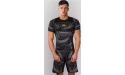 Venum Matupa Short Sleeve Rashguard - Black/Grey/Gold