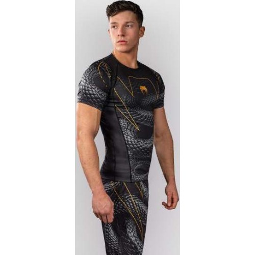 Venum Matupa Short Sleeve Rashguard - Black/Grey/Gold