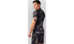 Venum Matupa Short Sleeve Rashguard - Black/Grey/Gold