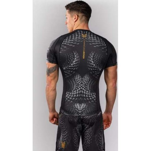 Рашгард Venum Matupa с коротким рукавом – Black/Grey/Gold