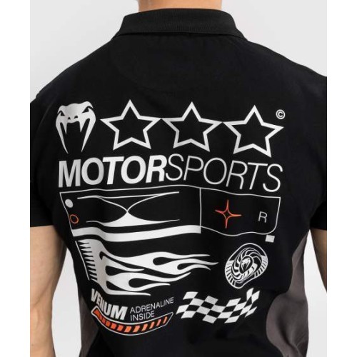 Venum Motorsport medvilniniai polo marškinėliai – juoda