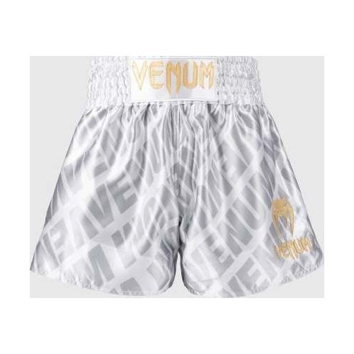 Venum Contender XT Muay Thai šortai – balti/sidabriniai
