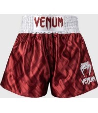 Venum Contender XT Muay Thai šortai, vyšnių raudonumo/balti