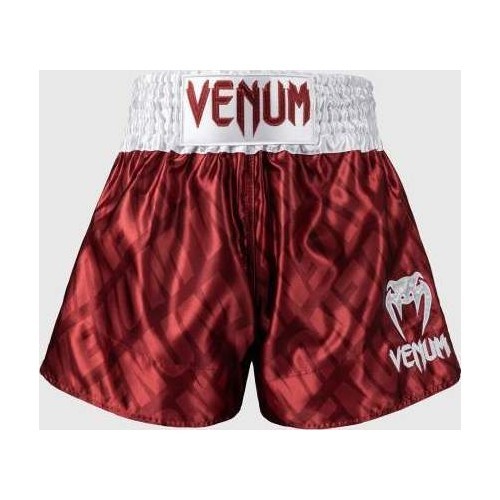 Venum Contender XT Muay Thai šortai, vyšnių raudonumo/balti