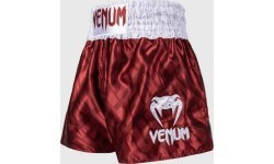 Venum Contender XT Muay Thai šortai, vyšnių raudonumo/balti