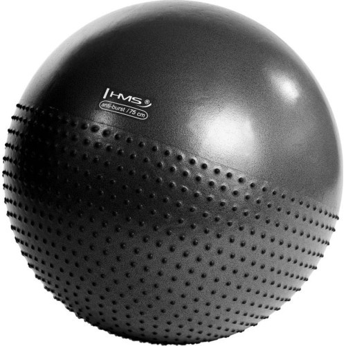 YB03 NEW 75CM BLACK GYM BALL HMS