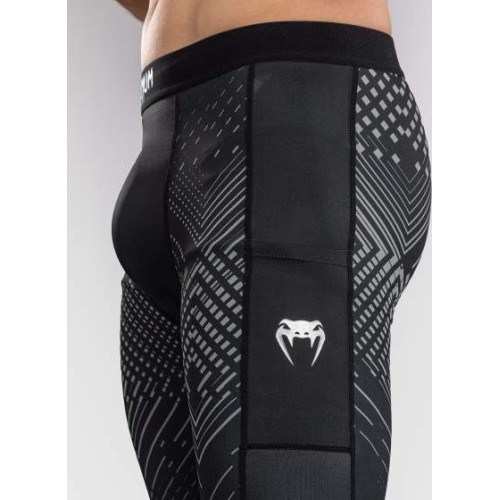 Леггинсы Venum Midnight Fury, чёрный/серый/серебристый