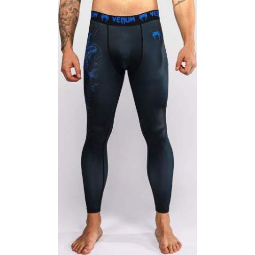 Venum Thunder Dragon Spats - Black/Royal Blue