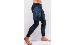 Компрессионные штаны Venum Thunder Dragon, чёрно-синие