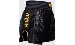 Venum Streamline Muay Thai šortai, juodi/auksiniai