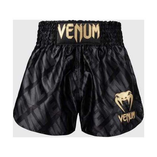 Venum Contender XT Muay Thai šortai, juodi/auksiniai