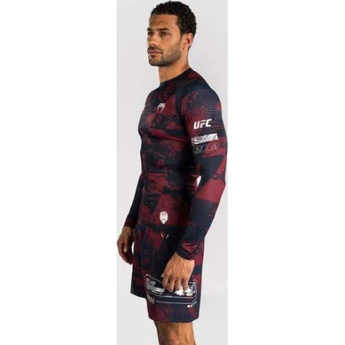 Men's UFC Zenith by Venum Burgundy Authentic Fight Week Performance Long Sleeve Rashguard