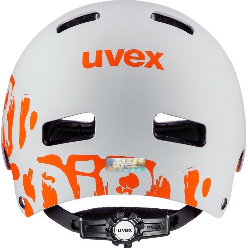 Шлем Uvex Kid 3 dirtbike, светло-серо-оранжевый