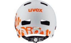 Шлем Uvex Kid 3 dirtbike, светло-серо-оранжевый