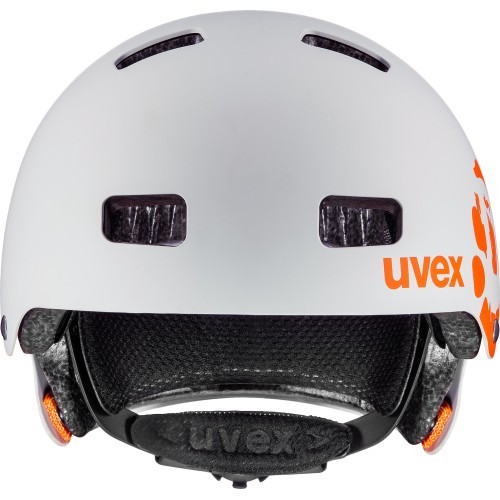 Uvex Kid 3 Dirtbike Helmet, light gray-orange