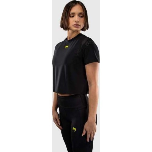 Venum Lazer Women's Dry Tech T-Shirt - Black/Yellow