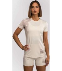 Venum Serpenti Dry-Tech moteriški marškinėliai, dramblio kaulo / bordo