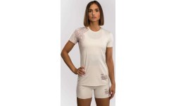 Женская футболка Venum Serpenti Dry-Tech, слоновая кость / бордовый