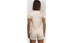 Venum Serpenti Dry-Tech moteriški marškinėliai, dramblio kaulo / bordo